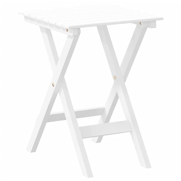 vidaXL Chaise &agrave; bascule avec table pliable blanc bois massif peuplier