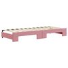 vidaXL Lit de jour avec gigogne sans matelas rose 80x200 cm