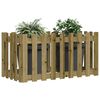 vidaXL Lit surélevé de jardin design de clôture bois de pin imprégné