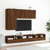 vidaXL Meuble TV mural ch&ecirc;ne marron 60x30x30 cm bois d'ing&eacute;nierie