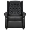 vidaXL Fauteuil inclinable &eacute;lectrique Noir brillant Similicuir