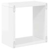 vidaXL &Eacute;tag&egrave;res cube murales 6 pcs Blanc brillant 26x15x26 cm