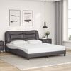 vidaXL Cadre de lit sans matelas Hvar gris 160x200 cm similicuir