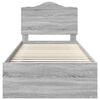 vidaXL Cadre de lit Gris Sonoma 90 x 200 cm Pin massif