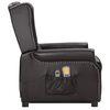 vidaXL Fauteuil de massage marron similicuir brillant