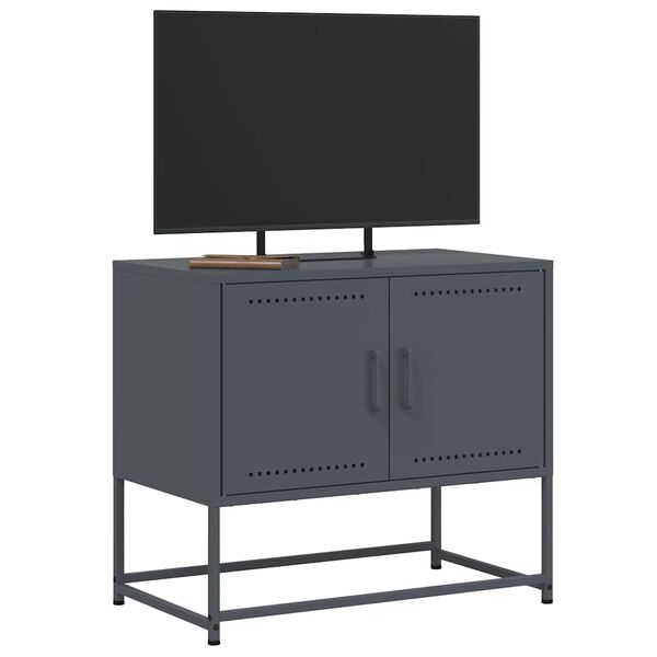vidaXL Meuble TV anthracite 68,5x39x60,5 cm acier