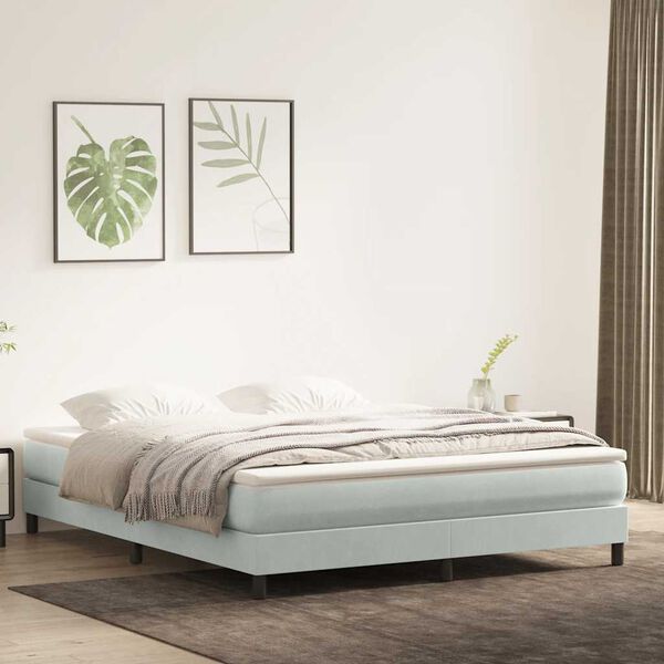 vidaXL Sommier à lattes de lit sans matelas gris clair 180x220 cm