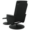 vidaXL Fauteuil inclinable de massage avec repose-pied noir similicuir