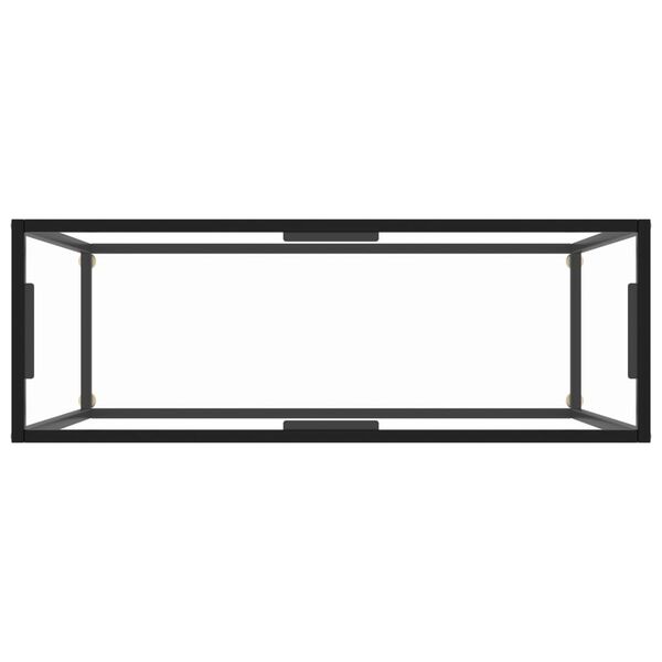 vidaXL Table console Transparent 100x35x75 cm Verre trempé
