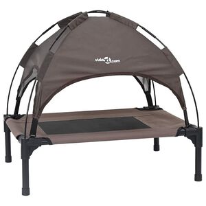 vidaXL Lit pour Chien Marron 76 x 62 x 70,5 cm Acier