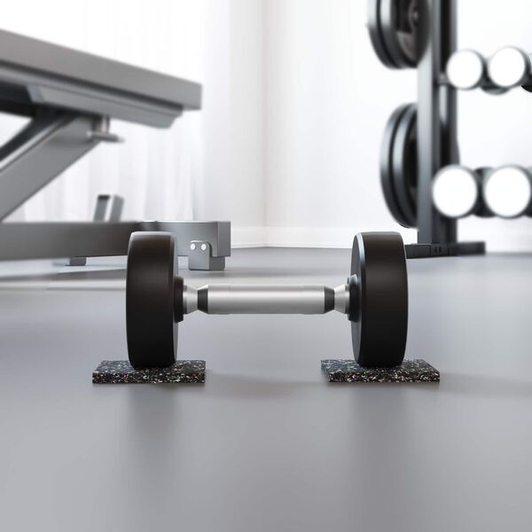 vidaXL Rouleau en caoutchouc Noir Caoutchouc