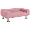 vidaXL Canap&eacute; pour enfants rose 70x45x26,5 cm velours