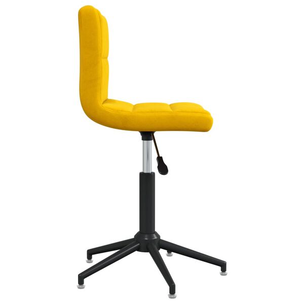 vidaXL Chaise pivotante de salle &agrave; manger Jaune moutarde Velours