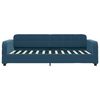 vidaXL Lit de jour avec matelas bleu 100x200 cm velours