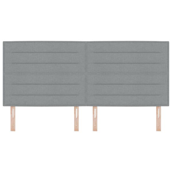 vidaXL T&ecirc;te de lit Gris clair 200 cm tissu
