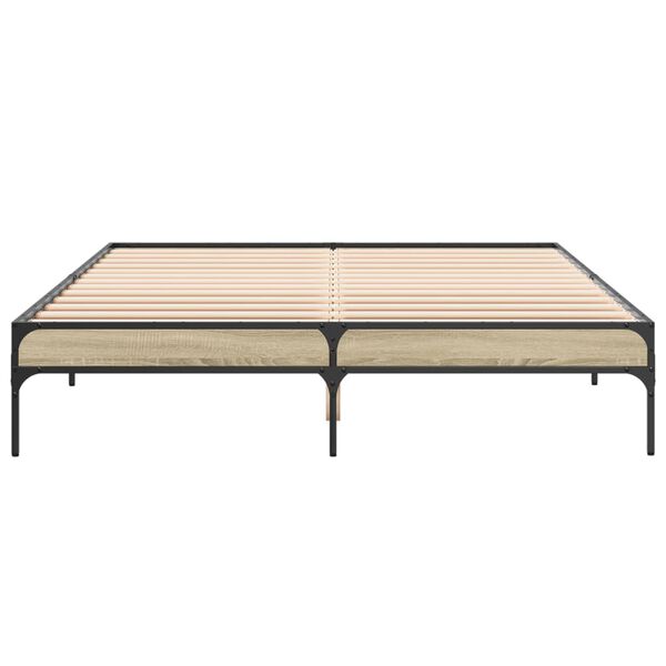 vidaXL Cadre de lit sans matelas ch&ecirc;ne sonoma 160x200 cm