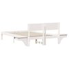 vidaXL Cadre de lit avec tête de lit Blanc 135 x 190 cm Pin massif