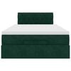 vidaXL Cadre de lit ottoman avec matelas vert fonc&eacute; 120x200 cm velours