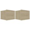 vidaXL Tables de chevet 2 pcs Ch&ecirc;ne sonoma 40x30x30 cm Bois ing&eacute;nierie