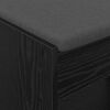 vidaXL Banc d'entr&eacute;e avec coussin Ch&ecirc;ne Noir 63 x 38 x 45 cm