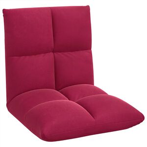 vidaXL Fauteuil de sol Bordeaux 50 x 61 x 57 cm Velours