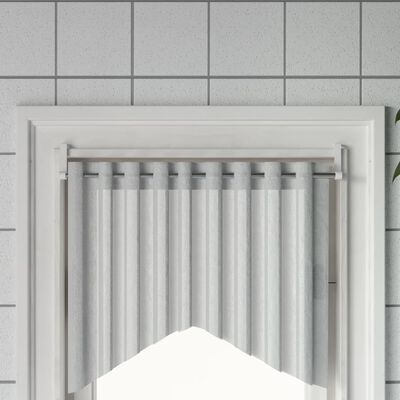 vidaXL Tringles à rideau 2 pcs blanc et argenté 40-60 cm aluminium