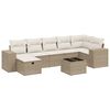 vidaXL Salon de jardin avec coussins 7 pcs beige résine tressée