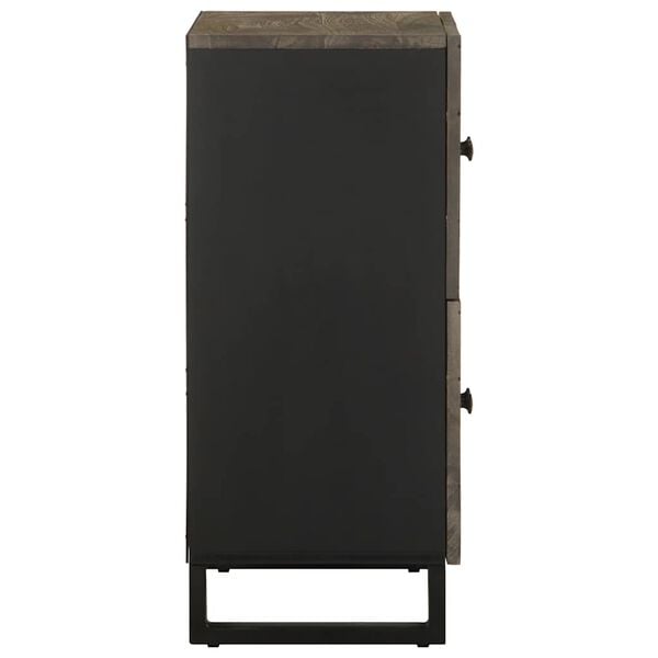 vidaXL Buffet noir 60x33x75 cm bois massif de manguier