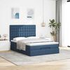 VidaXL Cadre de lit ottoman avec matelas bleu 140x200 cm tissu