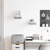 vidaXL &Eacute;tag&egrave;res murales flottantes 2 pcs gris 23x23,5x3,8 cm MDF
