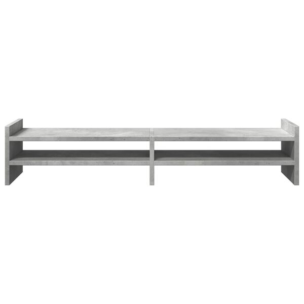 vidaXL Support de moniteur gris b&eacute;ton 100x27x20 cm bois d'ing&eacute;nierie