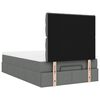 vidaXL Cadre de lit ottoman avec matelas gris fonc&eacute; 120x200cm tissu