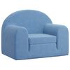 vidaXL Canap&eacute;-lit pour enfants bleu peluche douce
