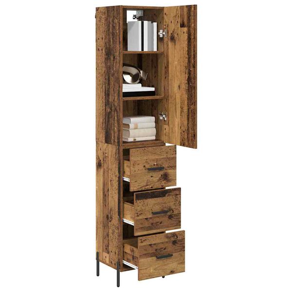 vidaXL Haut Armoire Bois Ancien 34,5 x 34 x 180 cm Bois d'ing&eacute;nierie