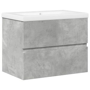 vidaXL Ensemble de meubles de salle de bain 2 pcs gris b&eacute;ton