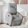 vidaXL Fauteuil inclinable de massage &eacute;lectrique Gris clair Tissu