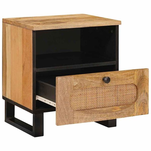 vidaXL Cabinet de chevet Naturel 40 x 33 x 46 cm Bois de mangue massif