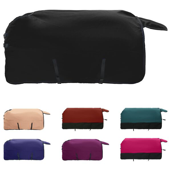 vidaXL Couverture &Eacute;quine Vert fonc&eacute; et noir 115 cm Polyester