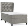 vidaXL Sommier &agrave; lattes de lit et matelas Gris clair 100x200cm Velours