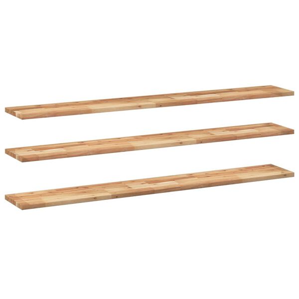 vidaXL &Eacute;tag&egrave;res flottantes 3 pcs 160x20x2 cm acacia massif &agrave; l'huile