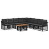 vidaXL Ensemble de canap&eacute; de jardin 10 pc Noir et Gris fonc&eacute; polyrotin
