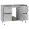 vidaXL Armoire salle de bain gris béton 80x33x60cm bois d'ingénierie