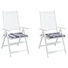 vidaXL Coussins de chaise de jardin lot de 2 carreaux gris 50x50x4 cm