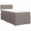 vidaXL Sommier &agrave; lattes de lit avec matelas Taupe 90x200 cm Tissu