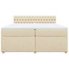 vidaXL Sommier &agrave; lattes de lit avec matelas Cr&egrave;me 200x200 cm Tissu