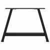 vidaXL Pieds de table basse en forme de A, 2 pi&egrave;ces, noir, 70 x (42-43) cm, acier