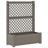 vidaXL Grand bac avec treille PP Gris