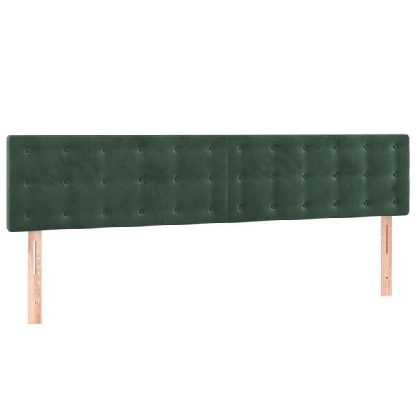 vidaXL Têtes de lit 2 pcs Vert foncé 80x5x78/88 cm Velours