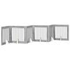 vidaXL Porte de chien pliable avec supports 6 pc Sonoma gris 482 cm