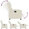 vidaXL Fauteuil inclinable &eacute;lectrique Cr&egrave;me Velours